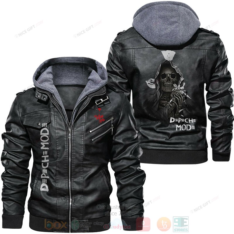 D P CH Mod Skull Leather Jacket