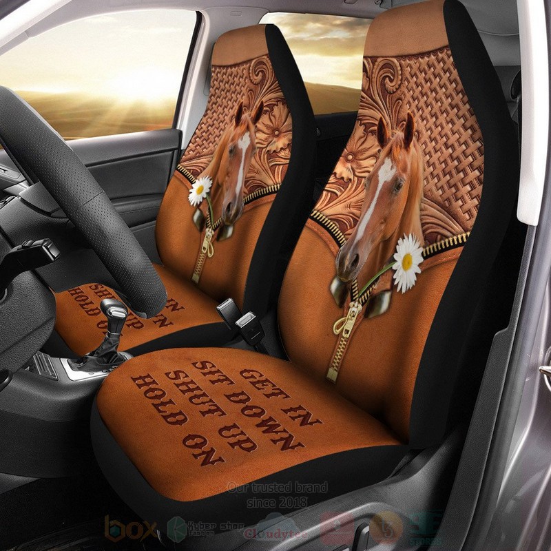 Daisy Horse Get In Sit Down Shut Up Hold On Car Seat Covers 1