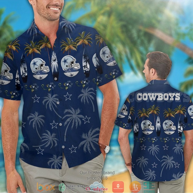 Dallas Cowboys Coconut Hawaiian Shirt short 1