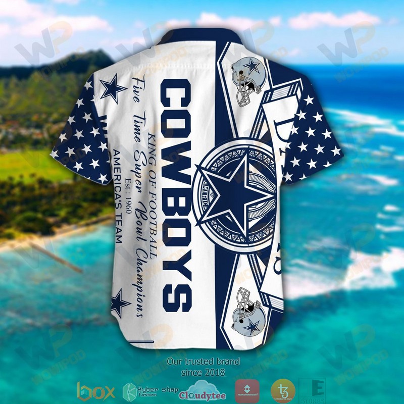 Dallas Cowboys King of football Hawaiian Shirt 5 Dallas Cowboys King of football Hawaiian Shirt 1 2 3 4