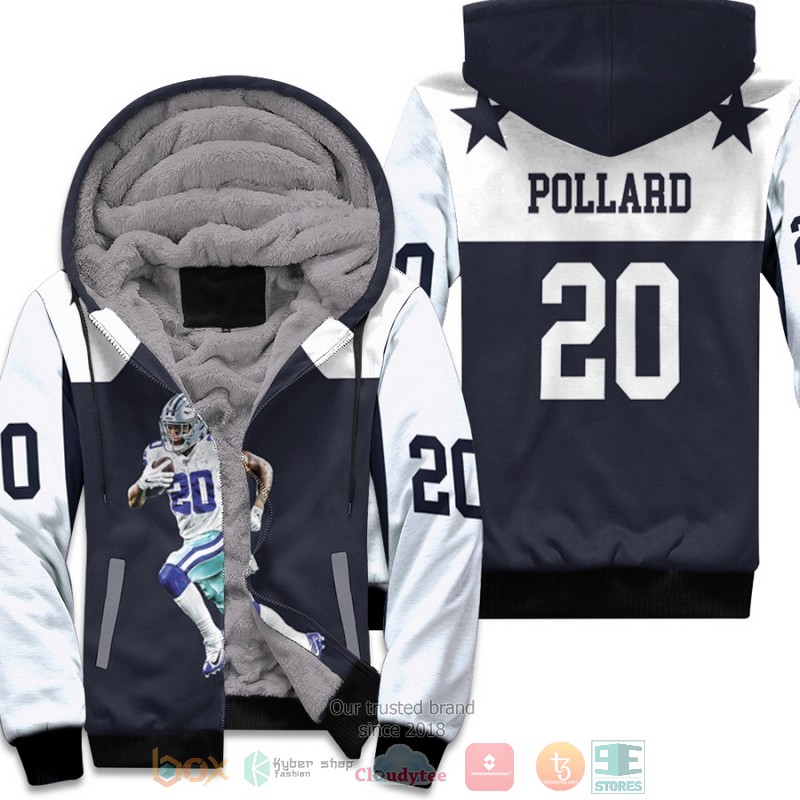 BEST Dallas Cowboys Tony Pollard 20 2020 NFL Black 3D fleece hoodie 3 Dallas Cowboys Tony Pollard 20 2020 NFL Black fleece hoodie