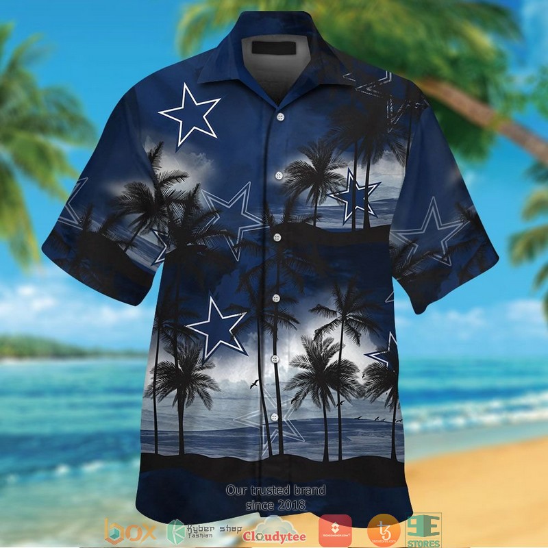 Dallas Cowboys coconut island navy ocean Hawaiian Shirt short