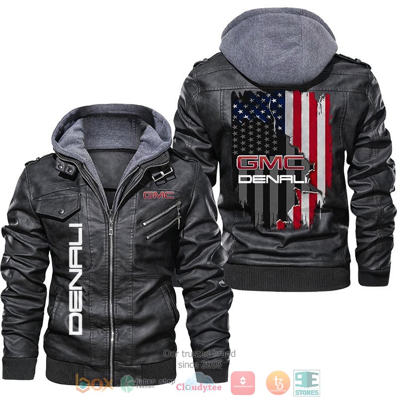 Denali GMC US Flag Leather Jacket 1 Denali GMC US Flag Leather Jacket