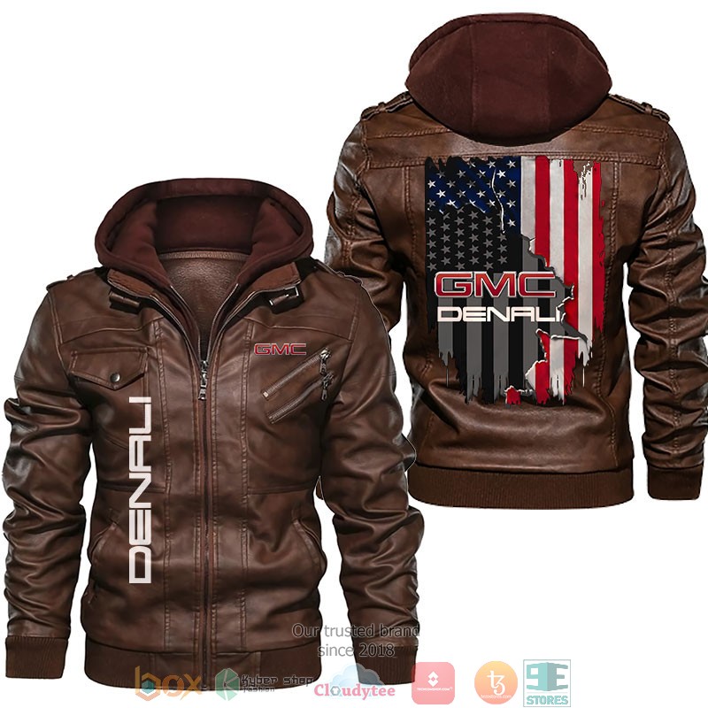 Denali GMC US Flag Leather Jacket 2 Denali GMC US Flag Leather Jacket 1