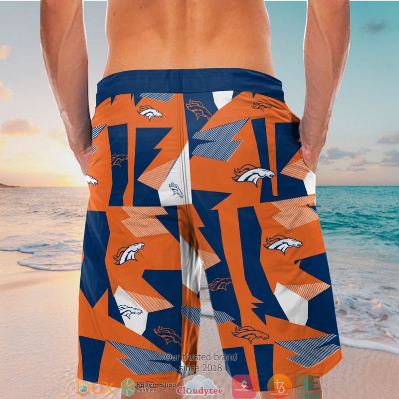 Denver Broncos navy orange pattern Hawaiian Shirt, short 5 Denver Broncos navy orange pattern Hawaiian Shirt short 1 2 3 4
