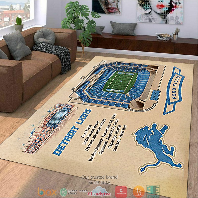 Detroit Lions Stadium Rug