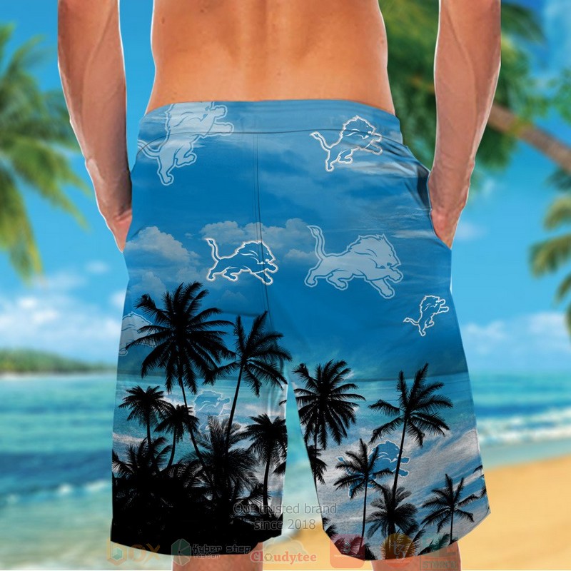 HOT Detroit Lions palm tree blue black hawaiian shirt and shorts 6 Detroit Lions palm tree blue black hawaiian shirt and shorts 1 2 3 4 5