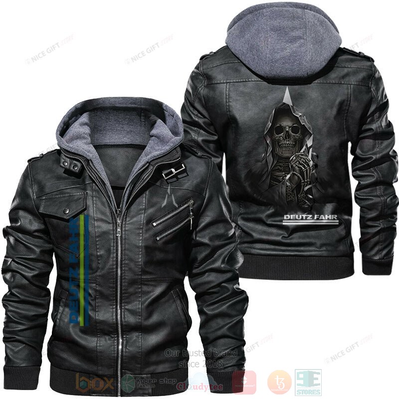 Deutz Fahr Skull Leather Jacket