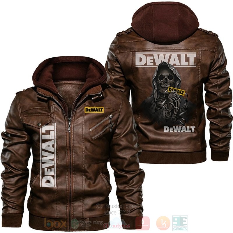 BEST Dewalt Skull 2D Leather Jacket 2 Dewalt Skull Leather Jacket 1