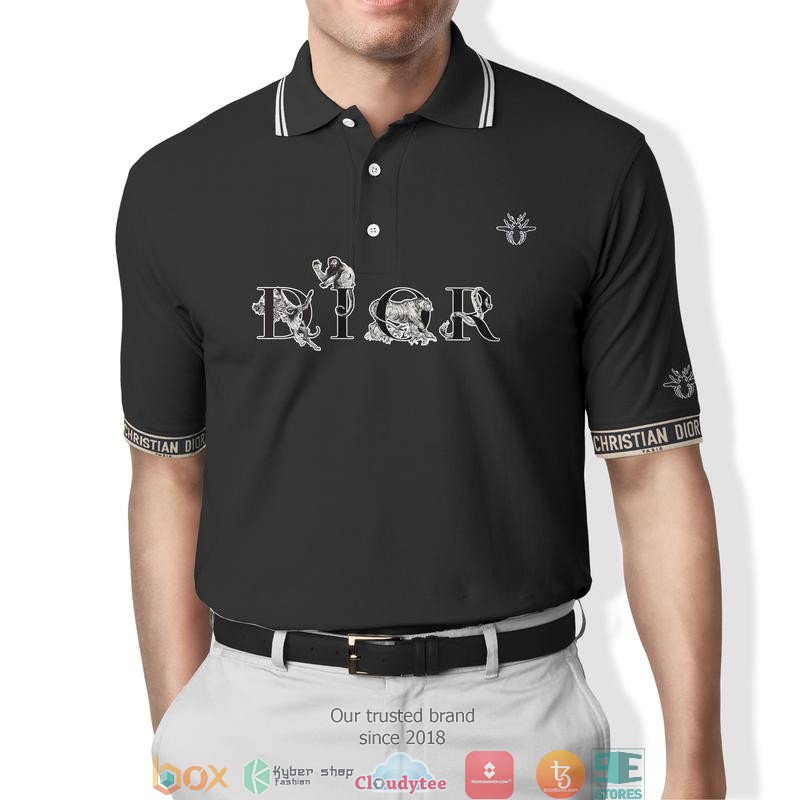 Dior Animal Black Polo Shirt 4 Dior Animal Black Polo Shirt