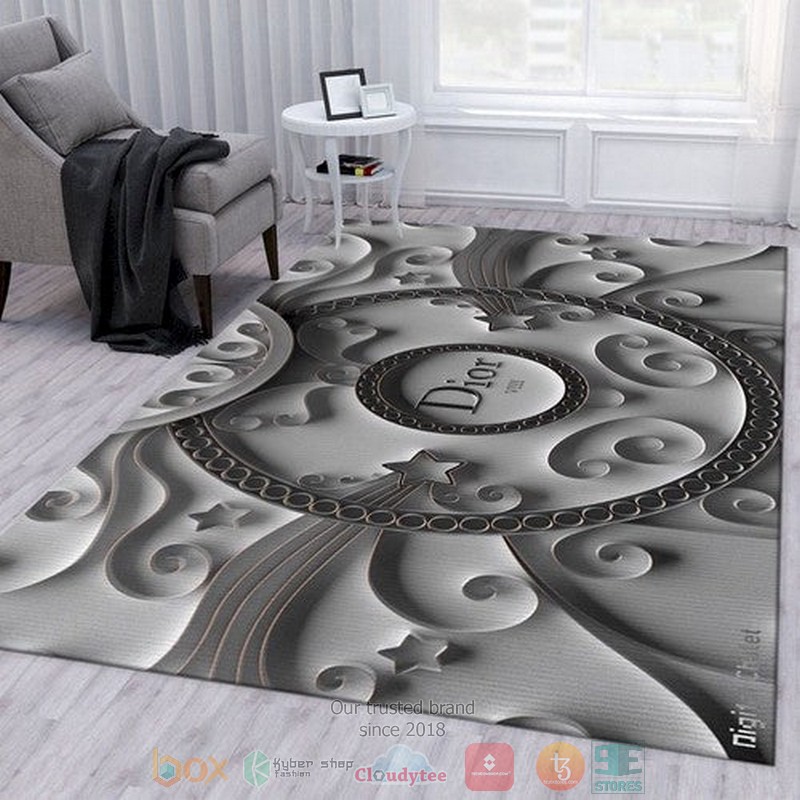 Dior Luxury Fashion brand white Rug