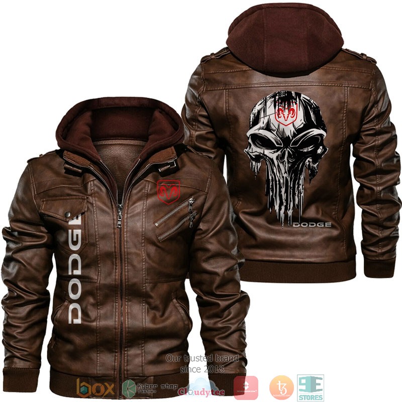 Dodge Punisher Skull Leather Jacket 2 Dodge Punisher Skull Leather Jacket 1