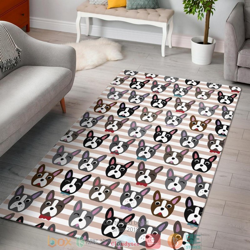 Dogs pattern pink Rug Carpet