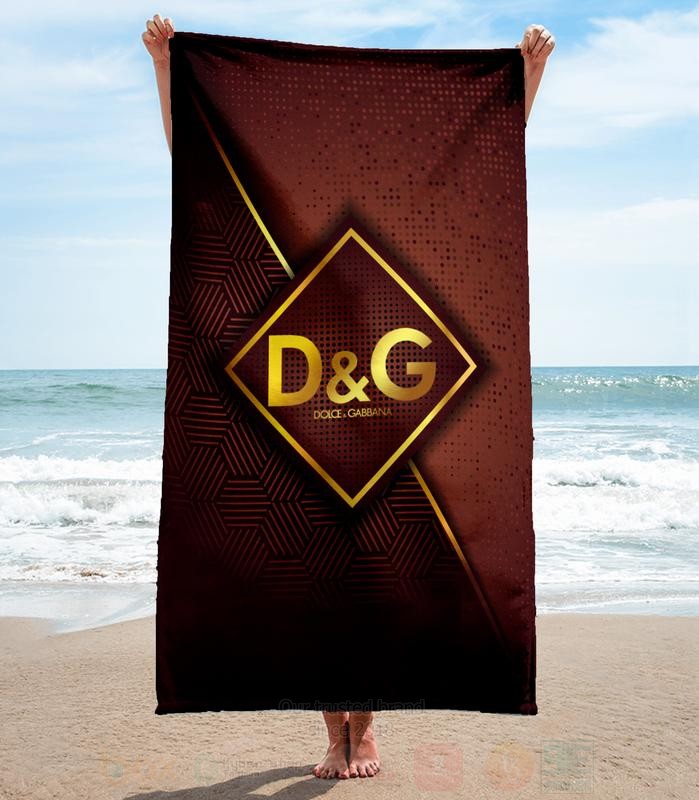 Dolce and Gabbana Dark Brown Microfiber Beach Towel