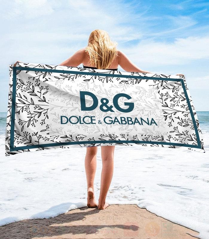 Dolce and Gabbana White Microfiber Beach Towel
