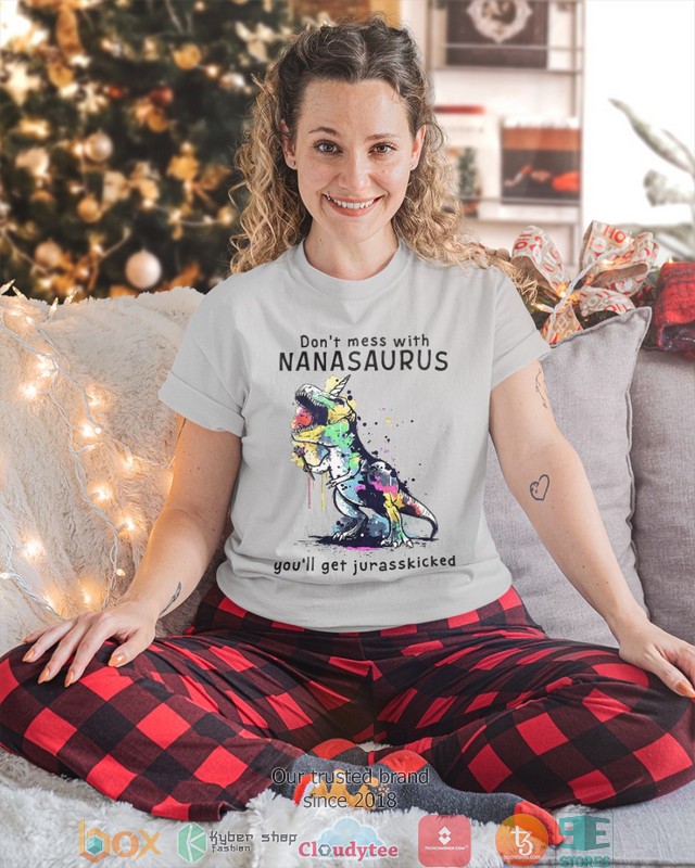 Dont mess with Nanasaurus you will get jurasskicked 2d shirt hoodie 1