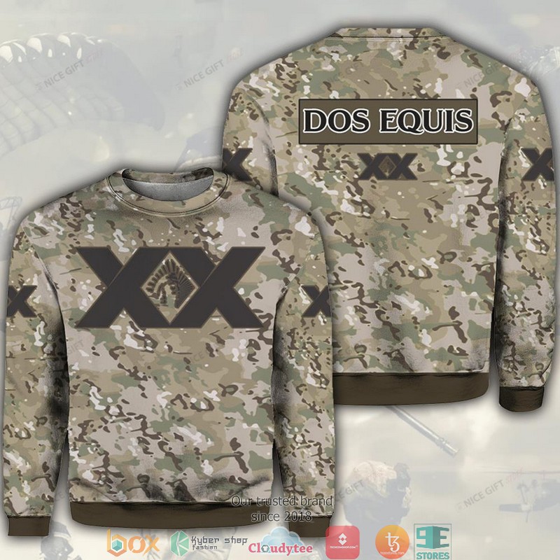 Dos Equis XX Camouflage Crewneck Sweatshirt