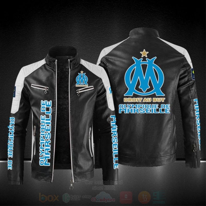 BEST Droit Au But Olympique de Marseille PU Leather Jacket 9 Droit Au But Olympique de Marseille Leather Jacket