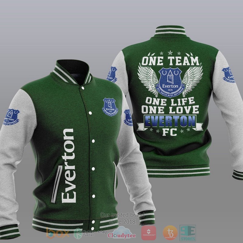 Everton One Team One Life One Love Baseball Jacket 1 2 3 4