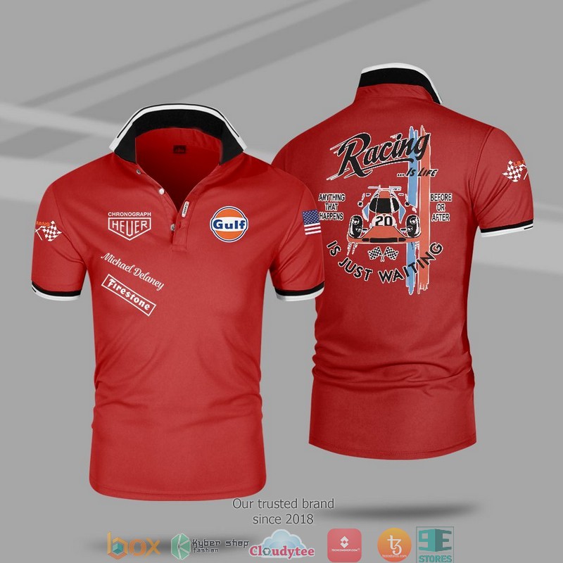 F1 Team Gulf Racing Polo Shirt 6 F1 Team Gulf Racing Polo Shirt 1 2 3 4 5