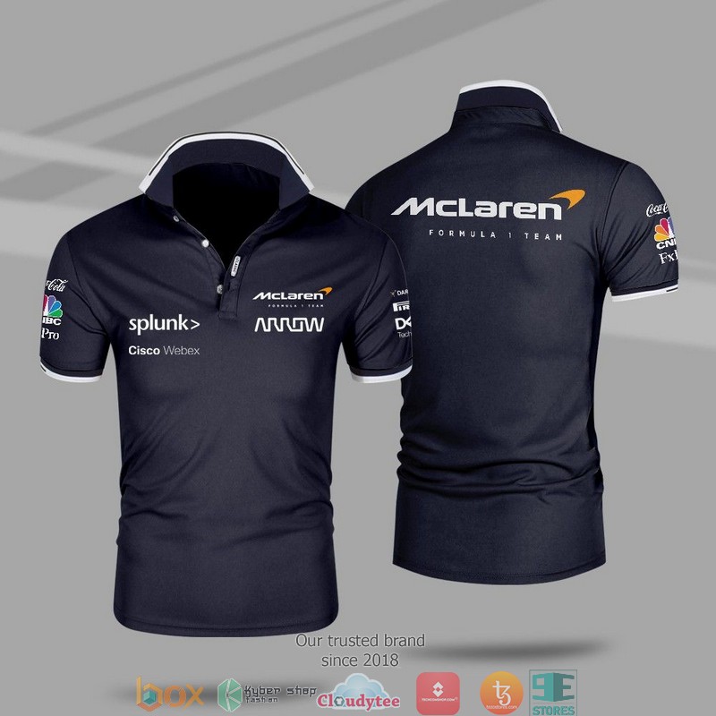 F1 Team Mclaren Racing Polo Shirt 5 F1 Team Mclaren Racing Polo Shirt 1 2 3 4