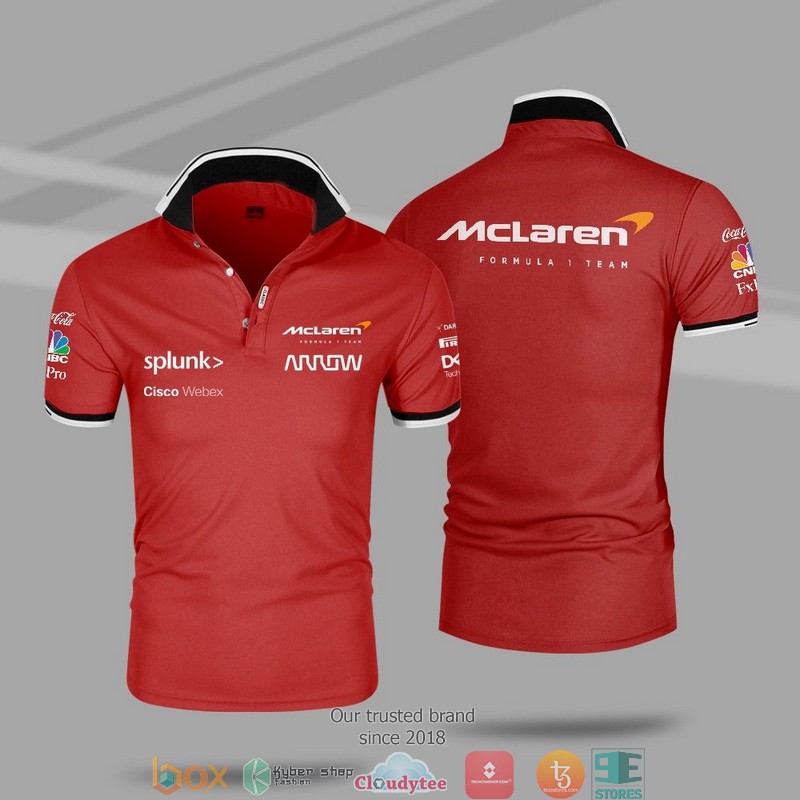 F1 Team Mclaren Racing Polo Shirt 6 F1 Team Mclaren Racing Polo Shirt 1 2 3 4 5