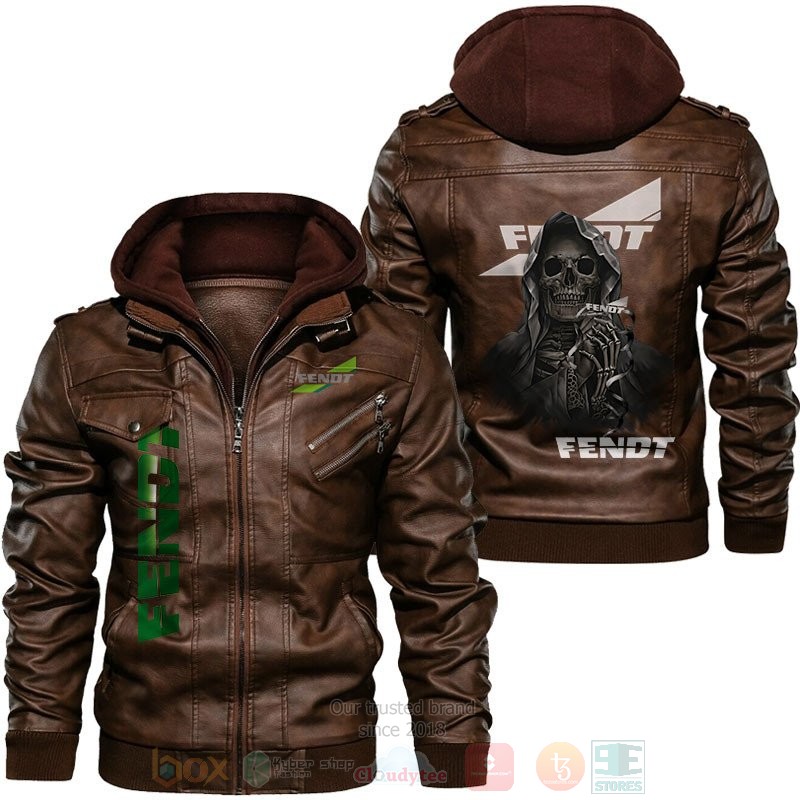 BEST Fendt Skull 2D Leather Jacket 4 Fendt Skull Leather Jacket 1 2 3
