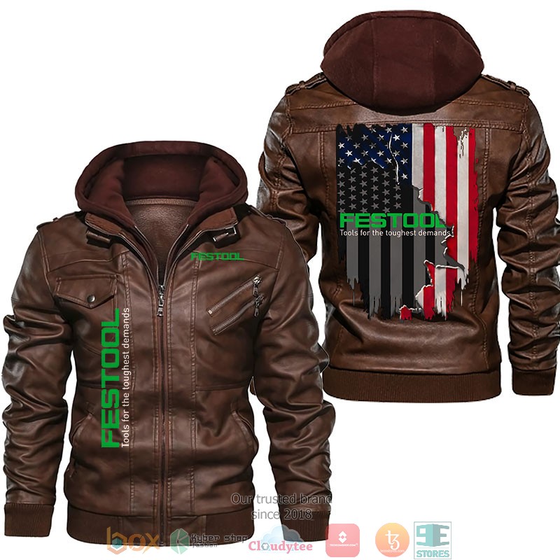Festool US Flag Leather Jacket 2 Festool US Flag Leather Jacket 1