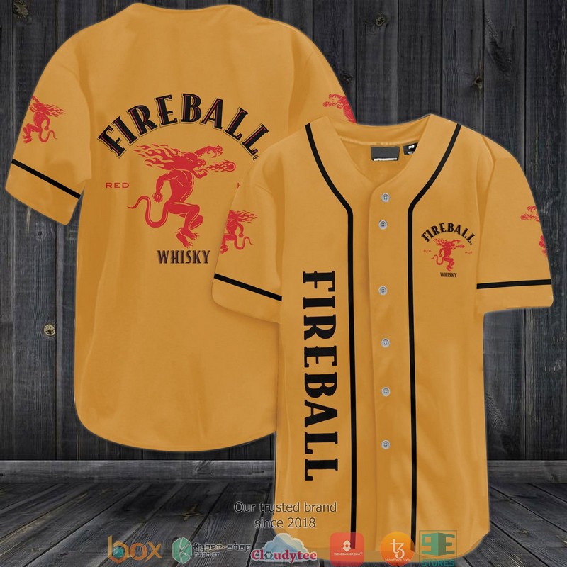 Fireball Cinnamon Whisky Baseball Jersey Shirt