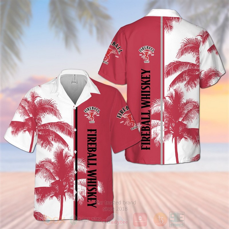 Fireball Cinnamon Whisky Coconut Hawaiian Shirt Short