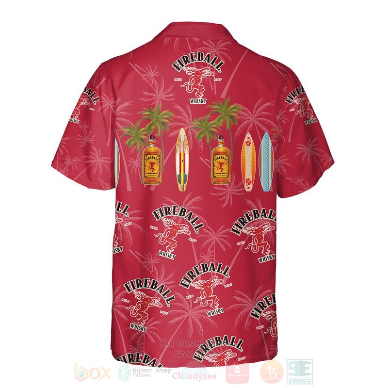 BEST Fireball Cinnamon Whisky Red All Over Print Hawaiian Shirt 2 Fireball Cinnamon Whisky Red Hawaiian Shirt 1