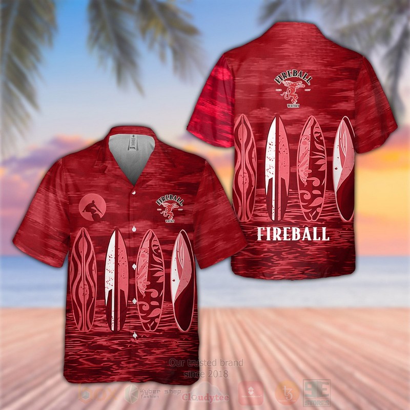 BEST Fireball Whiskey Red All Over Print Hawaiian Shirt 2 Fireball Whiskey Red Hawaiian Shirt