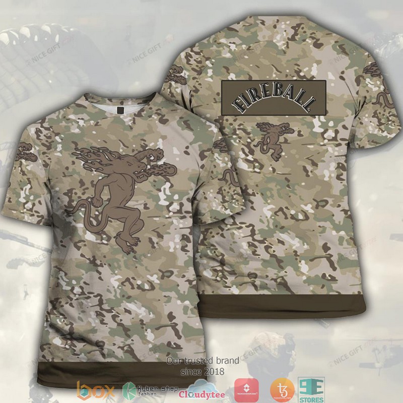Fireball Whisky Camouflage 3D T shirt