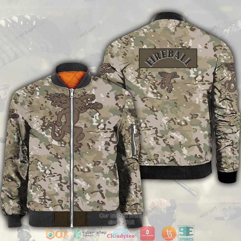 Fireball Whisky Camouflage Bomber Jacket