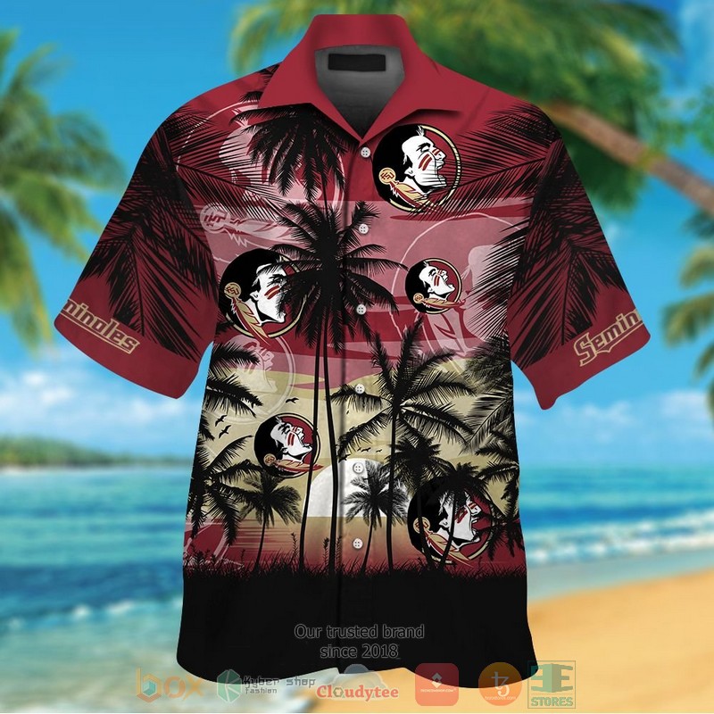 Florida State Seminoles Tropical Hawaiian Shirt and shorts