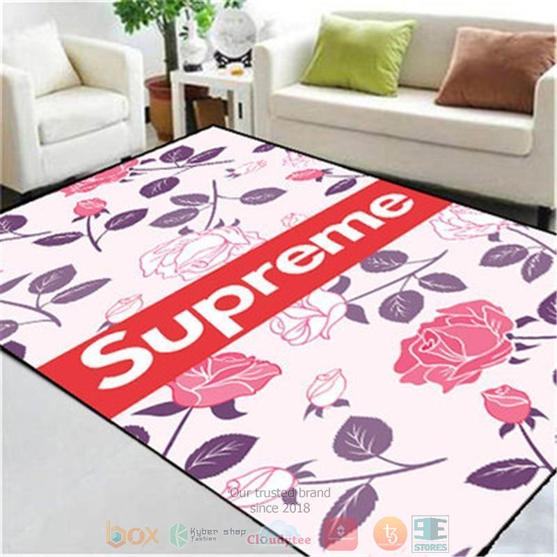Flowers Supreme Fashion brand Rug