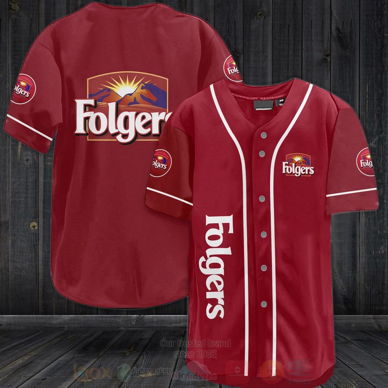 BEST Folgers AOP Baseball Jersey 1 Folgers Baseball Jersey Shirt
