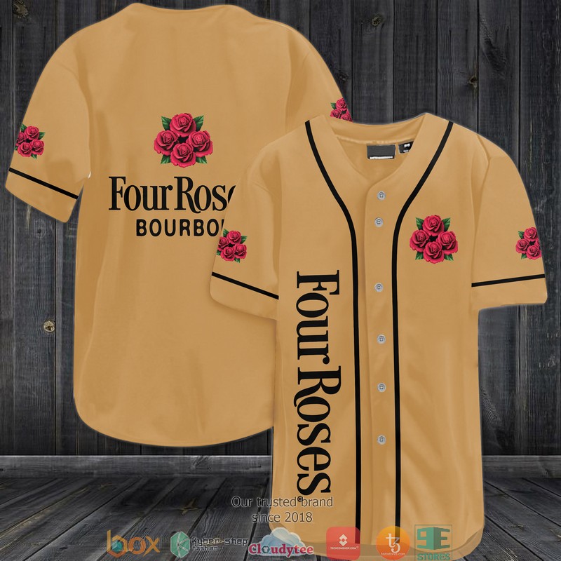 Four Roses Baseball Jersey Shirt 2 Four Roses Baseball Jersey Shirt