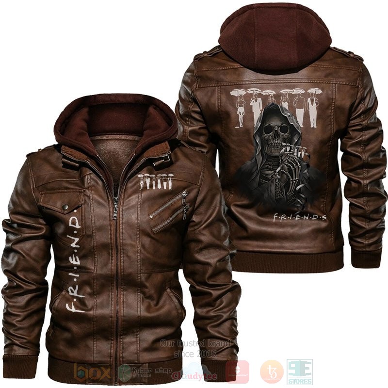 Friends Skull Leather Jacket 1
