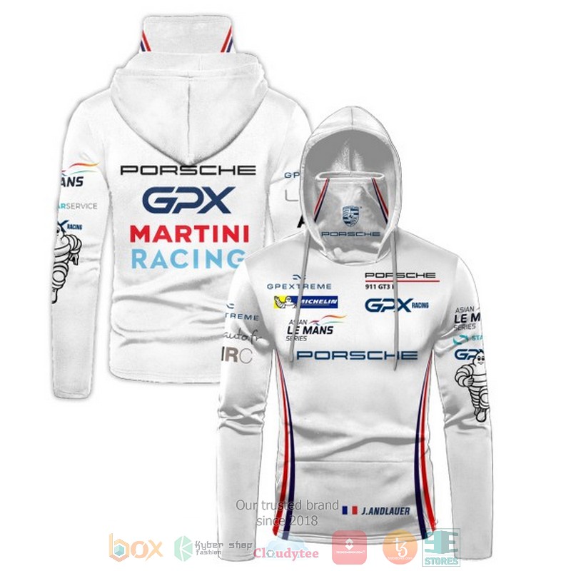 GPX Martini Racing Porsche white hoodie mask