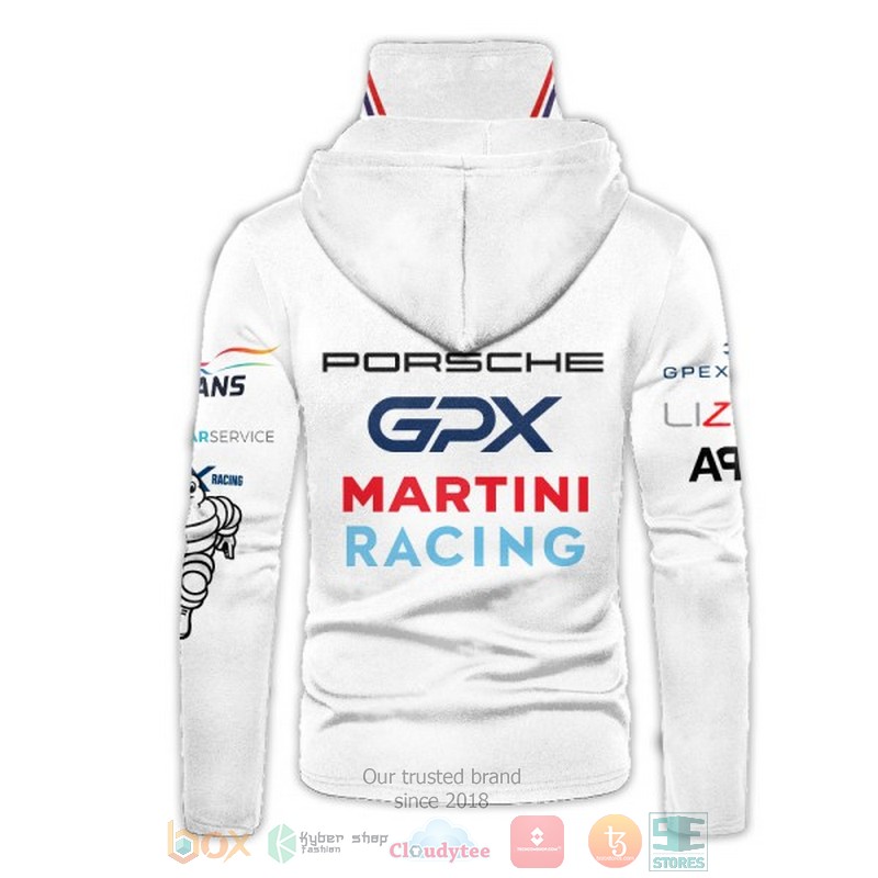 NEW GPX Martini Racing Porsche white hoodie mask 3 GPX Martini Racing Porsche white hoodie mask 1 2