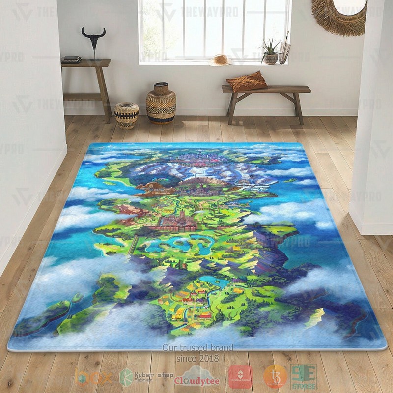 Game Pokemon Galar Region Rug 1