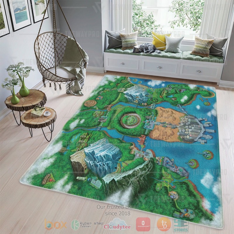 Game Pokemon Isshu Region Rug