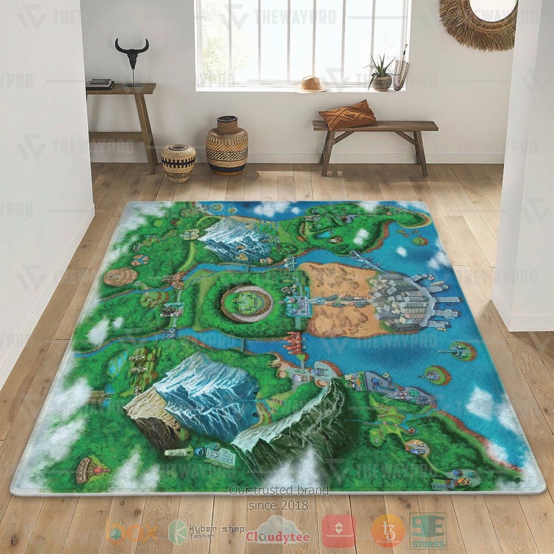 Game Pokemon Isshu Region Rug 1