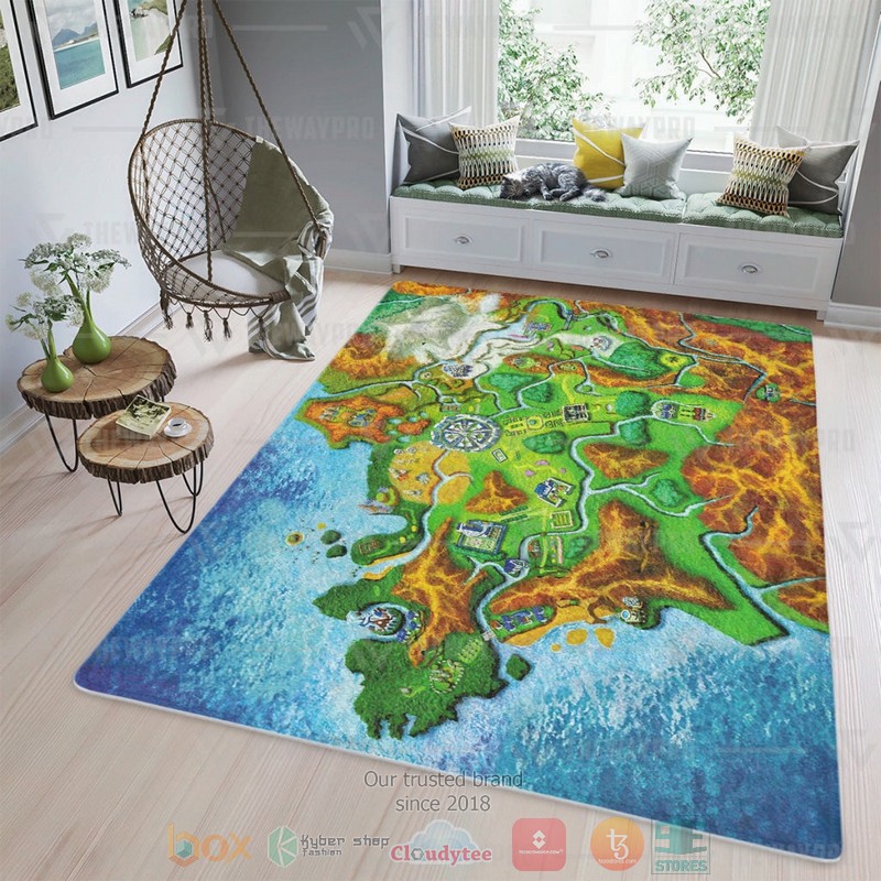 Game Pokemon Kalos Region Rug