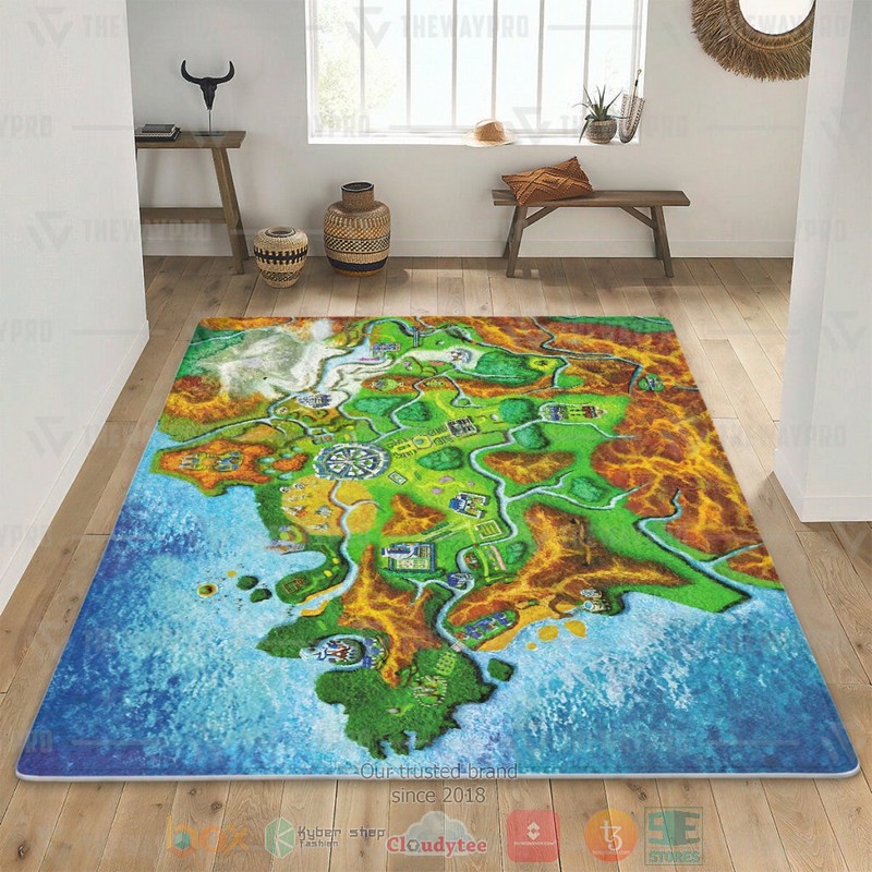 Game Pokemon Kalos Region Rug 1