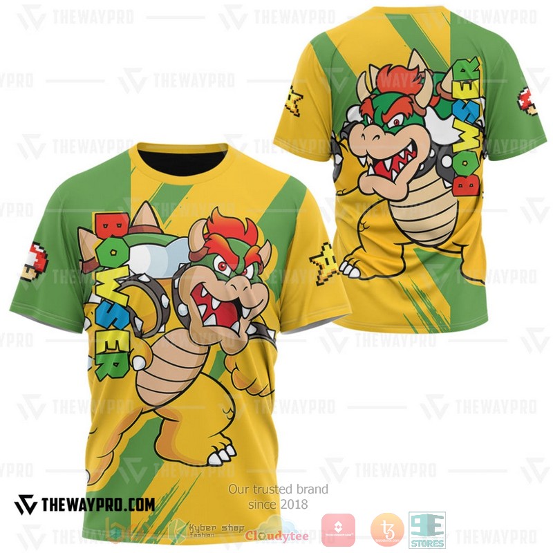 Game Super Mario Bowser 3D T Shirt 1
