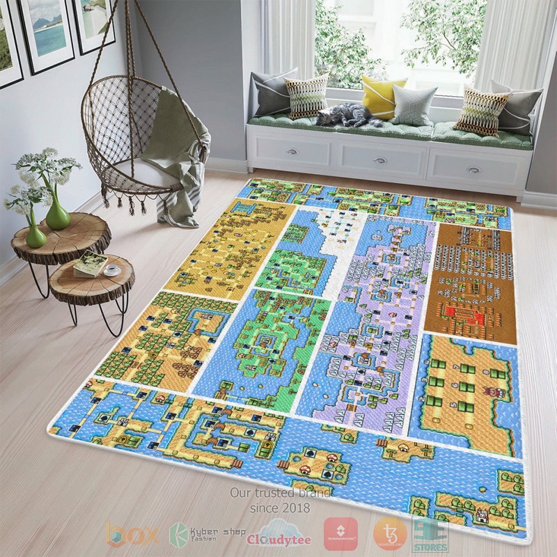 Game Super Mario Bros 3 All Worlds Rug