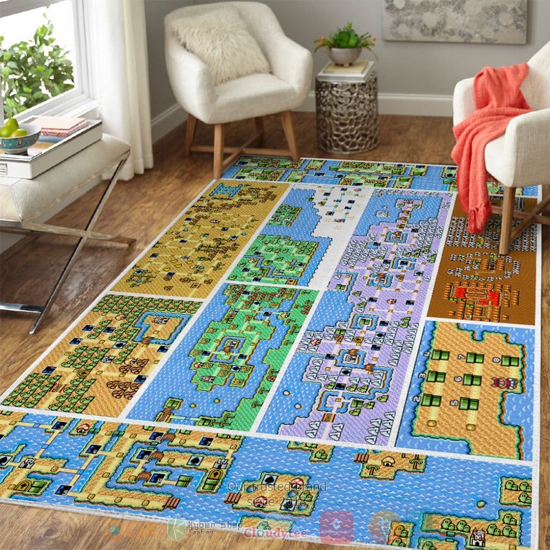 NEW Game Super Mario Bros 3 All Worlds Rectangle Rug Carpet 4 Game Super Mario Bros 3 All Worlds Rug 1 2 3