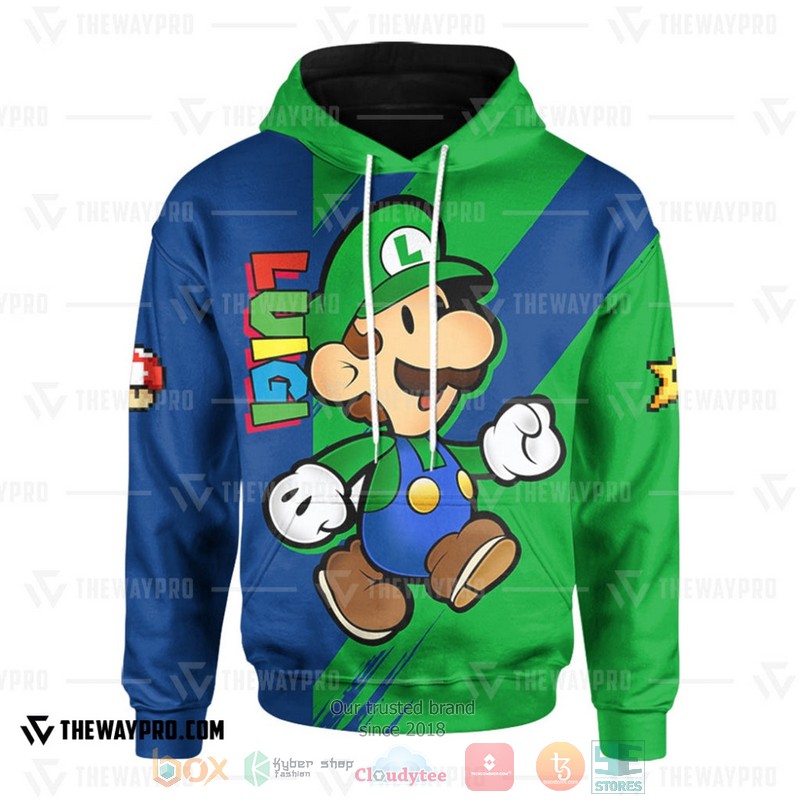 NEW Game Super Mario Luigi 3D Hoodie 2 Game Super Mario Luigi 3D Hoodie 1